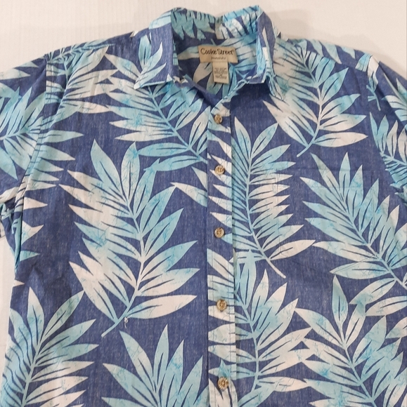 Cooke Street Palm Frond Reverse Print Hawaiian Shirt - Picture 2 of 6
